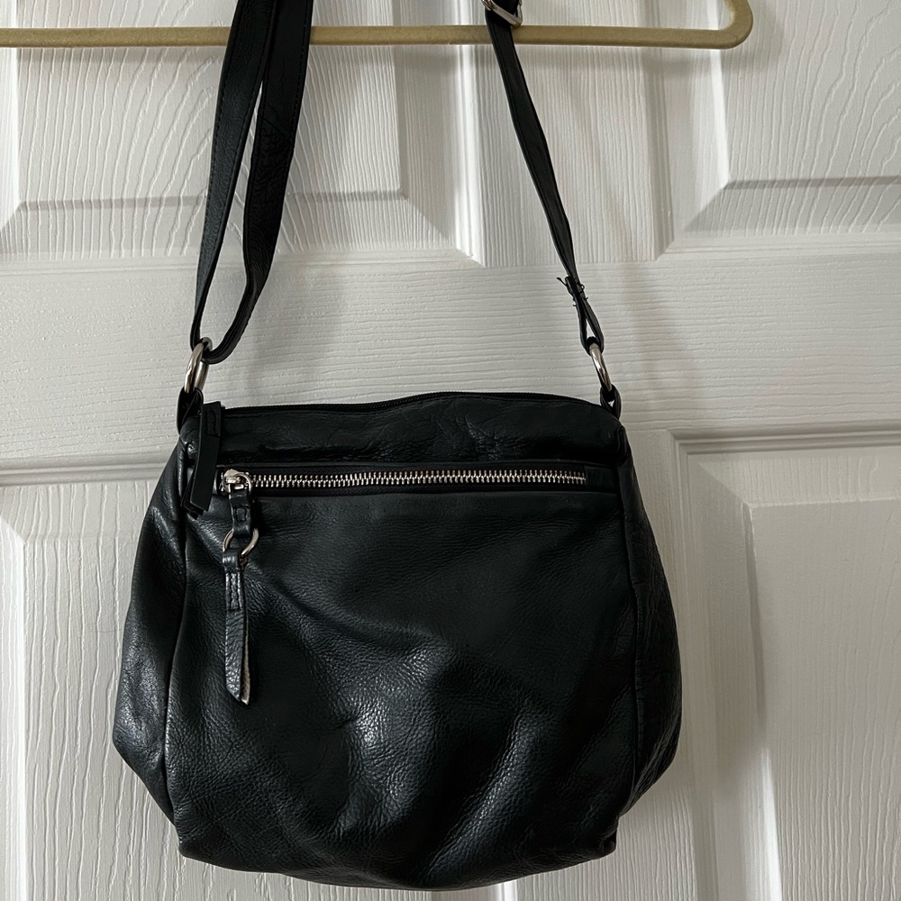 Black leather purse